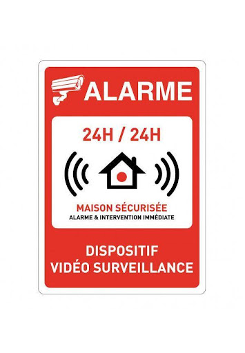 panneau de signalisation de prévention alarme
